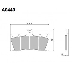 NISSIN KLOCKI HAMULCOWE KH188 PREMIUM SEMI-METALLIC (SPIEK METALICZNY) (ECE R90) (MADE IN JAPAN) (2P-248NS)