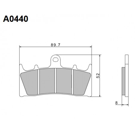 NISSIN KLOCKI HAMULCOWE KH188 PREMIUM SEMI-METALLIC (SPIEK METALICZNY) (ECE R90) (MADE IN JAPAN) (2P-248NS)