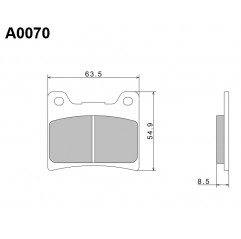 NISSIN KLOCKI HAMULCOWE KH88 PREMIUM SEMI-METALLIC (SPIEK METALICZNY) (ECE R90) (MADE IN JAPAN) (2P-207NS)