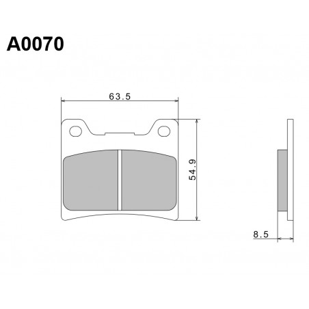 NISSIN KLOCKI HAMULCOWE KH88 PREMIUM SEMI-METALLIC (SPIEK METALICZNY) (ECE R90) (MADE IN JAPAN) (2P-207NS)