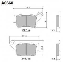 NISSIN KLOCKI HAMULCOWE KH208 PREMIUM SEMI-METALLIC (SPIEK METALICZNY) (ECE R90) (MADE IN JAPAN) (2P-275NS)