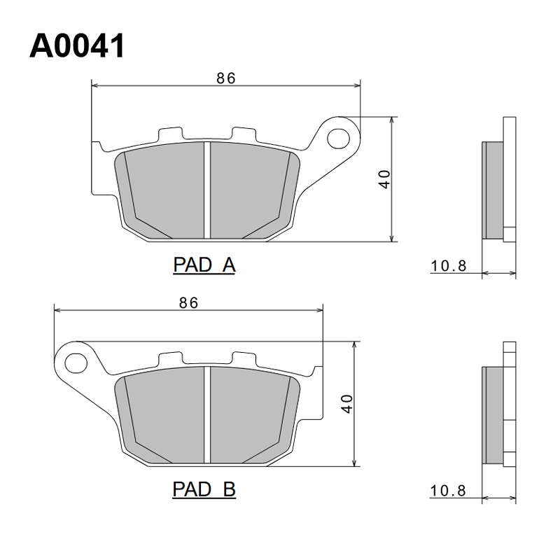 NISSIN KLOCKI HAMULCOWE KH140 PREMIUM SEMI-METALLIC (SPIEK METALICZNY) (ECE R90) (MADE IN JAPAN) (2P-204NS)