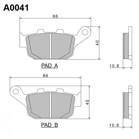 NISSIN KLOCKI HAMULCOWE KH140 PREMIUM SEMI-METALLIC (SPIEK METALICZNY) (ECE R90) (MADE IN JAPAN) (2P-204NS)