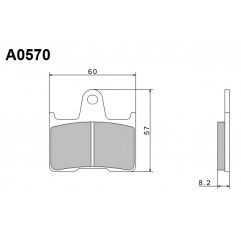 NISSIN KLOCKI HAMULCOWE KH254 PREMIUM SEMI-METALLIC (SPIEK METALICZNY) (ECE R90) (MADE IN JAPAN) (2P-264NS)
