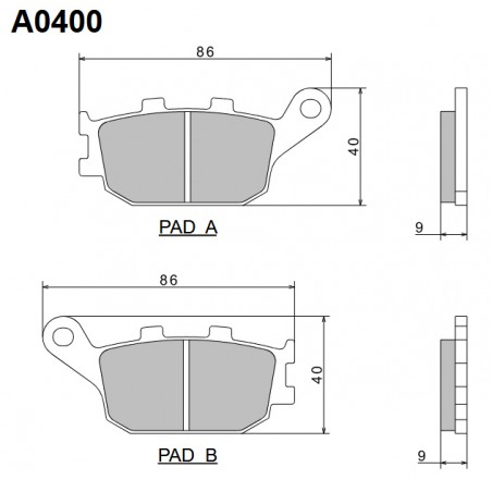 NISSIN KLOCKI HAMULCOWE KH174 PREMIUM SEMI-METALLIC (SPIEK METALICZNY) (ECE R90) (MADE IN JAPAN) (2P-244NS)