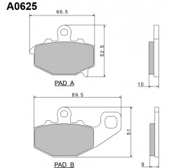 NISSIN KLOCKI HAMULCOWE KH192 PREMIUM SEMI-METALLIC (SPIEK METALICZNY) (ECE R90) (MADE IN JAPAN) (2P-269NS)
