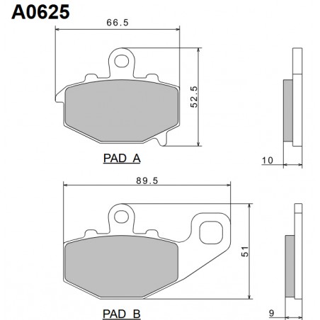 NISSIN KLOCKI HAMULCOWE KH192 PREMIUM SEMI-METALLIC (SPIEK METALICZNY) (ECE R90) (MADE IN JAPAN) (2P-269NS)