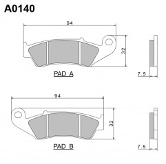 NISSIN KLOCKI HAMULCOWE KH125 PREMIUM SEMI-METALLIC (SPIEK METALICZNY) (ECE R90) (MADE IN JAPAN) (2P-215GS)