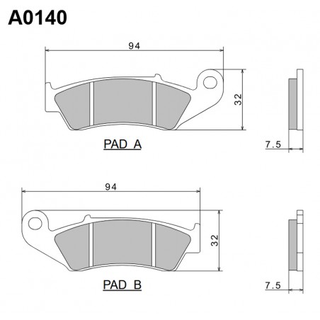 NISSIN KLOCKI HAMULCOWE KH125 PREMIUM SEMI-METALLIC (SPIEK METALICZNY) (ECE R90) (MADE IN JAPAN) (2P-215GS)