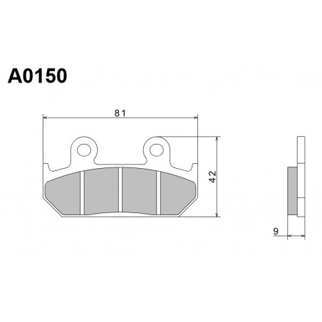 NISSIN KLOCKI HAMULCOWE KH121 PREMIUM SEMI-METALLIC (SPIEK METALICZNY) (ECE R90) (MADE IN JAPAN) (2P-216NS)