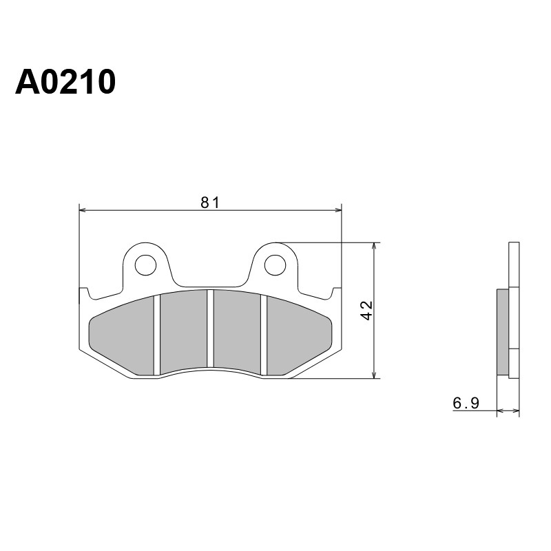 NISSIN KLOCKI HAMULCOWE KH92 / KH323 PREMIUM SEMI-METALLIC (SPIEK METALICZNY) (ECE R90) (MADE IN JAPAN) (2P-223NS)