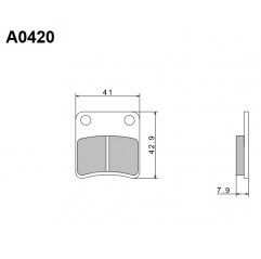 NISSIN KLOCKI HAMULCOWE KH257 PREMIUM SEMI-METALLIC (SPIEK METALICZNY) (ECE R90) (MADE IN JAPAN) (2P-246NS)