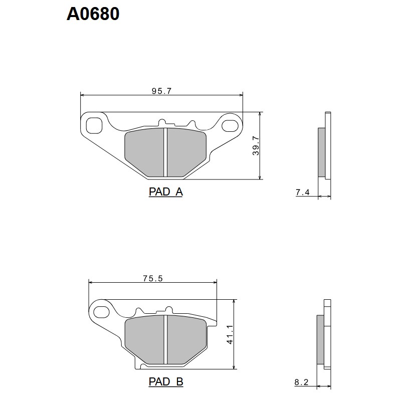 NISSIN KLOCKI HAMULCOWE KH230 / KH396 PREMIUM SEMI-METALLIC (SPIEK METALICZNY) (ECE R90) (MADE IN JAPAN) (2P-279NS)