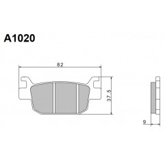 NISSIN KLOCKI HAMULCOWE KH415 PREMIUM SEMI-METALLIC (SPIEK METALICZNY) (ECE R90) (MADE IN JAPAN) (2P-334NS)