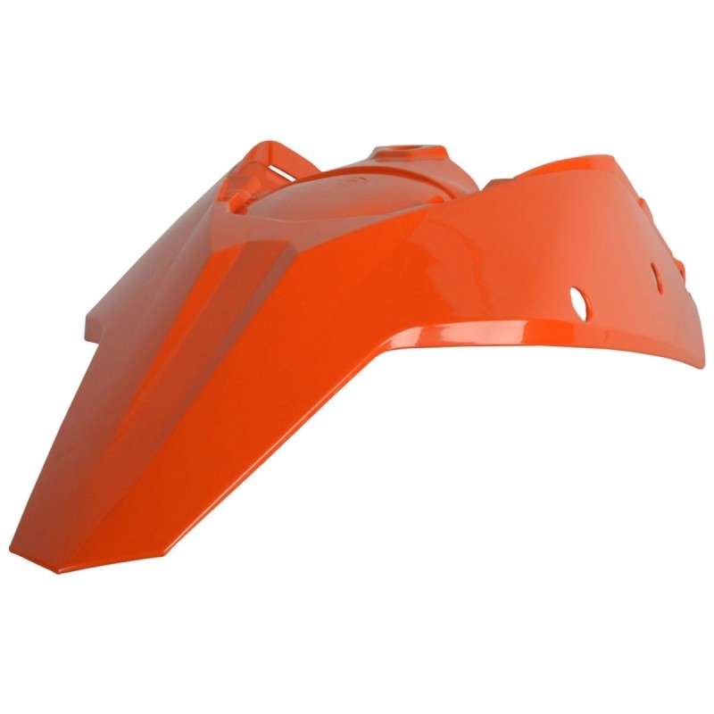 POLISPORT BŁOTNIK TYŁ KTM SX 125/250 '07-'10 EXC 125/200/250/300 '08-'11 KOLOR POMARAŃCZOWY (Z MOCOWANIEM LAMPY)