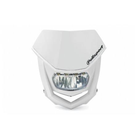 POLISPORT LAMPA PRZEDNIA MODEL HALO LED (ŻARÓWKA LEDOWA -PRĄD STAŁY 12V) KOLOR BIAŁY