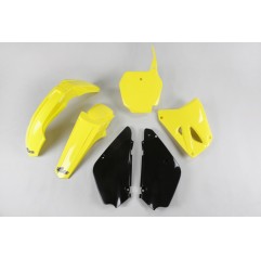 UFO KOMPLET PLASTIKÓW SUZUKI RM 85 '00-'21 KOLOR OEM DLA ROCZNIKA '17 (ŻÓŁTY/CZARNY) RESTYLING (SU405KE999K)