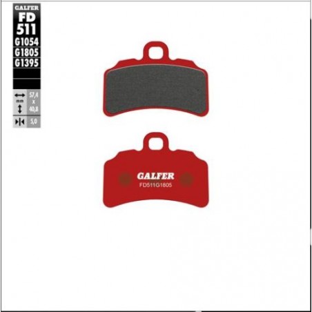 GALFER KLOCKI HAMULCOWE SEMI SINTER GAS GAS TRIAL GP125/250/300 '19-, PRZÓD