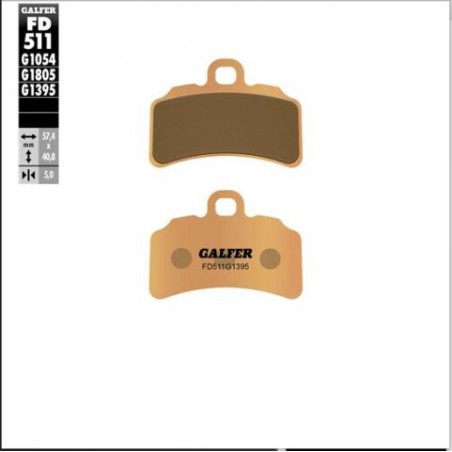 GALFER KLOCKI HAMULCOWE SINTER GAS GAS TRIAL GP125/250/300 '19-, PRZÓD