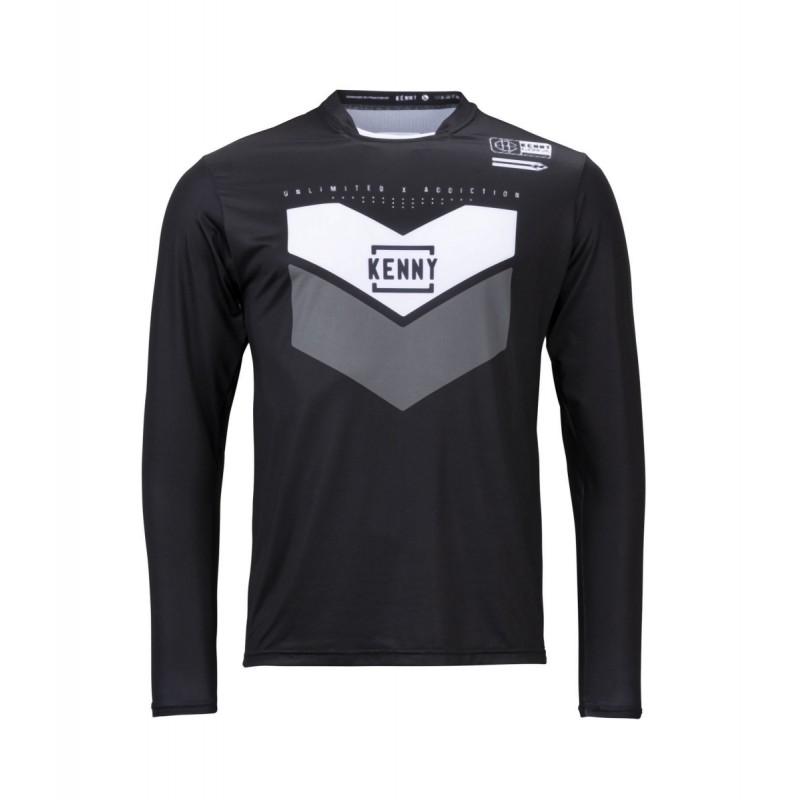 KENNY RACING KOSZULKA ROWEROWA MTB MODEL PROLIGHT BLACK/GREY KOLOR CZARNY/SZARY/BIAŁY ROZMIAR XL