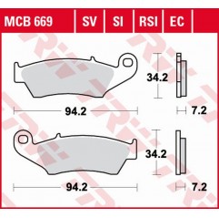 TRW LUCAS NOWY TOWAR 2021/6 KLOCKI HAMULCOWE KH185 KH389 ORGANIC HONDA XL 125 03-08, XR 400 96-03, XLV TRANSALP 97-13, XRV AFRIC