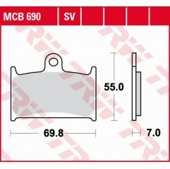 TRW LUCAS NOWY TOWAR 2021/6 KLOCKI HAMULCOWE KH145 KH236 ORGANIC SUZUKI GSF 1200 96-00, RF 900 94-97 PRZÓD