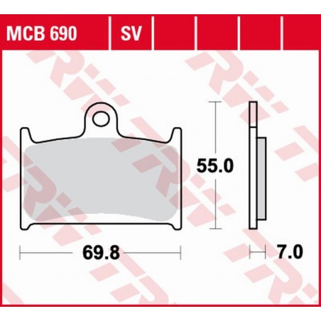 TRW LUCAS NOWY TOWAR 2021/6 KLOCKI HAMULCOWE KH145 KH236 ORGANIC SUZUKI GSF 1200 96-00, RF 900 94-97 PRZÓD