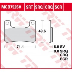 TRW LUCAS NOWY TOWAR 2021/6 KLOCKI HAMULCOWE KH379 SINTER STREET KAWASAKI Z 900 18-, KLZ 1000 19-, H2 18-, Z 1000 10-, ZX10R 08-