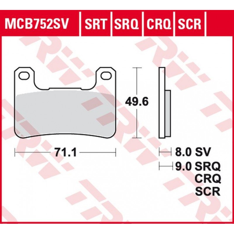 TRW LUCAS NOWY TOWAR 2021/6 KLOCKI HAMULCOWE KH379 SINTER STREET KAWASAKI Z 900 18-, KLZ 1000 19-, H2 18-, Z 1000 10-, ZX10R 08-