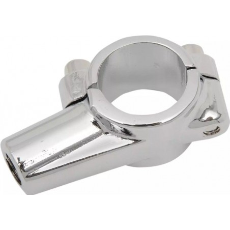 EMGO 2025/02 UCHWYT LUSTERKA Z OBEJMĄ NA KIEROWNICĘ 22MM (7/8") CHROMOWANY (WZÓR YAMAHA)