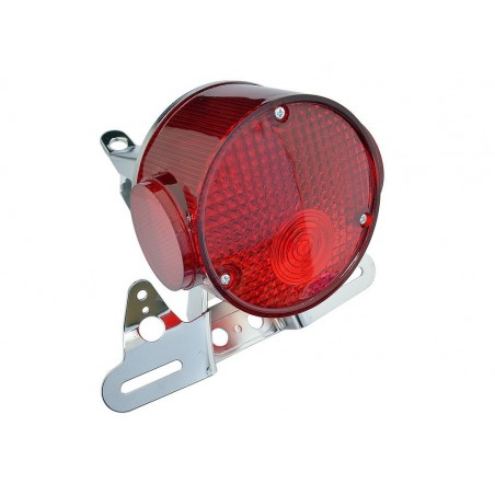 EMGO 2025/02 LAMPA TYLNA Z CHROMOWANYM MOCOWANIEM TABLICY REJESTRACYJNEJ YAMAHA RD 200 '74-'75, RD 250 '73-'75, TX 650 '73-'74, 