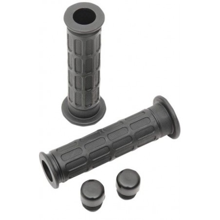 EMGO 2025/02 MANETKI (GRIPY) HONDA WZÓR OEM (53166-390-780) KOLOR CZARNY (Z OTWOREM I KORKIEM)