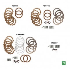 NEWFREN ZESTAW TARCZE SPRZĘGŁOWE Z PRZEKŁADKAMI RACING YAMAHA XP 530 T-MAX '12-'19 XP 560 T-MAX '20-'25 KYMCO AK 550 '17-'25