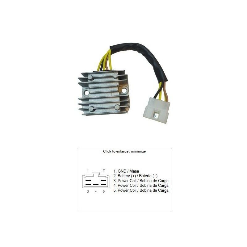 DZE REGULATOR NAPIĘCIA KAWASAKI KLX 650R '96-'01 KLX 650 '93-'01 (SH539A-11) (21066-1088)