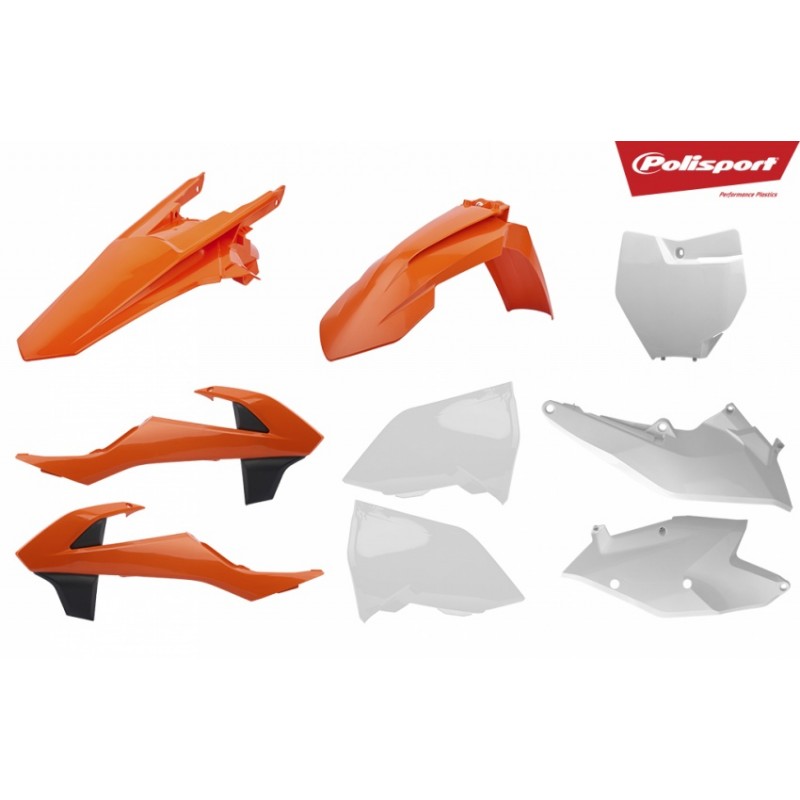 POLISPORT PROMOCJA KOMPLET PLASTIKÓW KTM SX 25/150 SX-F 250/350/450 XC-F250/350/450 16-18 KOLOR OEM (NOWY KOLOR 18)