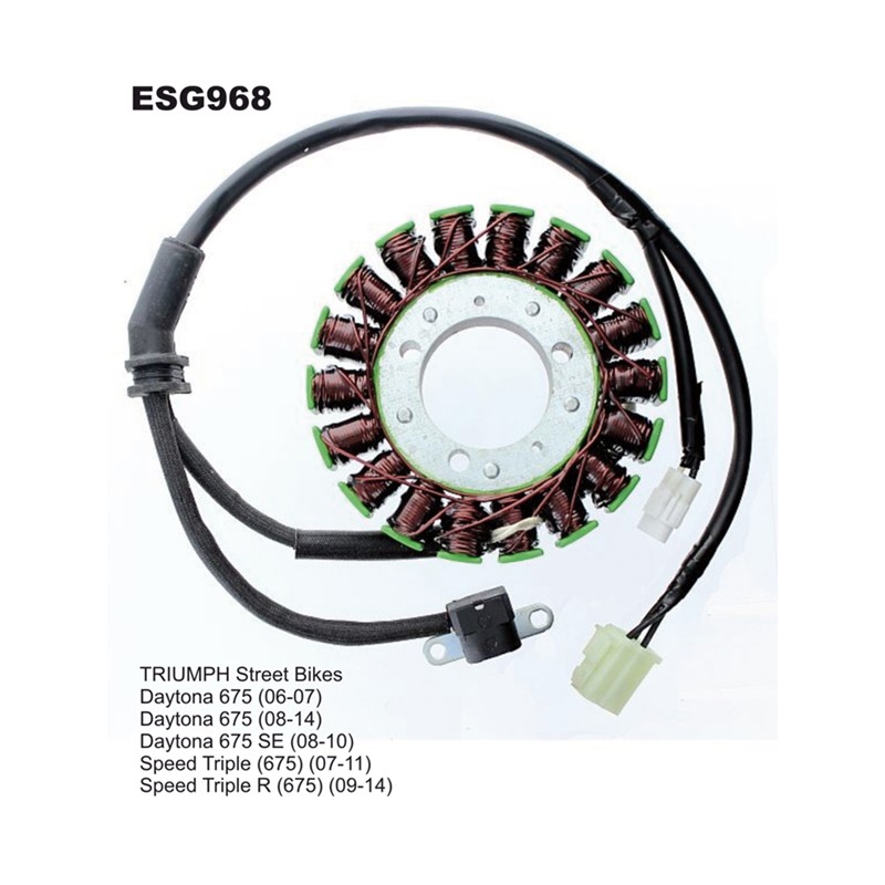 ELECTROSPORT UZWOJENIE ALTERNATORA (STATOR) TRIUMPH Daytona 675 (06-14) , Street Triple 675 (07-11), Street Triple R 675 (09-14)