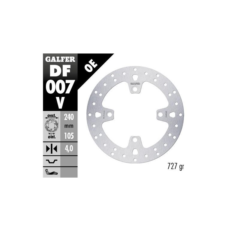 GALFER TARCZA HAMULCOWA TYŁ HONDA XL 600/650/700V TRANSALP '91-'07 CB 500 '97-'05 CB750 '92-'02 CB 900 HORNET '02-'07 BUELL '93-