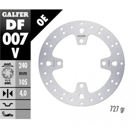GALFER TARCZA HAMULCOWA TYŁ HONDA XL 600/650/700V TRANSALP '91-'07 CB 500 '97-'05 CB750 '92-'02 CB 900 HORNET '02-'07 BUELL '93-