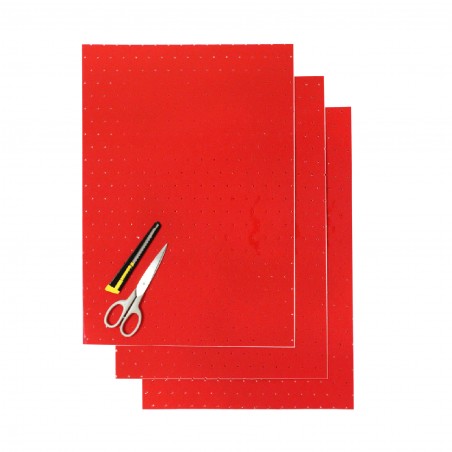 BLACKBIRD KOMPLET NAKLEJEK (OKLEIN) (FOLIA CRYSTALL 0,4 MM) (PERFOROWANA) 3 X ARKUSZ 47X33CM, KOLOR CZERWONY