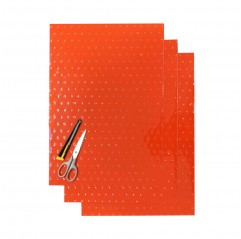 BLACKBIRD KOMPLET NAKLEJEK (OKLEIN) (FOLIA CRYSTALL 0,4 MM) (PERFOROWANA) 3 X ARKUSZ 47X33CM, KOLOR POMARAŃCZOWY