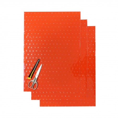 BLACKBIRD KOMPLET NAKLEJEK (OKLEIN) (FOLIA CRYSTALL 0,4 MM) (PERFOROWANA) 3 X ARKUSZ 47X33CM, KOLOR POMARAŃCZOWY