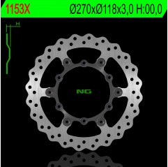 NG TARCZA HAMULCOWA PRZÓD YAMAHA YZF 250/400/426/450 '98-'20, YZ 125/250 (2T), WR 250/400/426/450F (270X118X3MM) PŁYWAJĄCA (6X6,