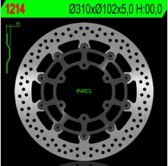 NG TARCZA HAMULCOWA PRZÓD SUZUKI GSXR 600/750 '08-'18, GSXR 1000 '09-'16, GSX 750Z '08-'14 (310X102X5MM) (6X8,5MM) PŁYWAJĄCA