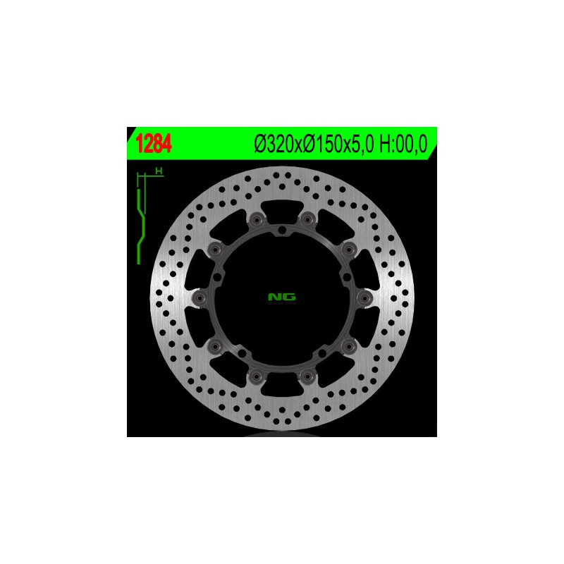 NG TARCZA HAMULCOWA PRZÓD TRIUMPH SPEED TRIPLE 1050 '08-'15, SPRINT 1050 '10-'14 (320X150X5) (5X10,5MM) PŁYWAJĄCA