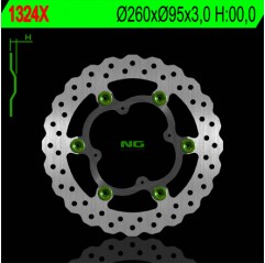 NG TARCZA HAMULCOWA PRZÓD KTM 250/350 FREERIDE '12-'15 (PŁYWAJĄCA) (260X95X3) (4X6,5MM) (BEZ OTWORU NA CZUJNIK PRĘDKOŚCI) WAVE