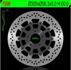 NG TARCZA HAMULCOWA PRZÓD HARLEY DAVIDSON 883/1200/1450/1584/1690/1745/1800/1869/1923 (PŁYWAJĄCA) (300X56,3X5MM) (5X8,5MM)