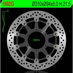 NG TARCZA HAMULCOWA PRZÓD HONDA ST 1300ABS '02-17, CTX 1300/1300ABS '14-16 (310X94X5MM) (6X6,5MM) PŁYWAJĄCA (ŚRODEK ALUMINIOWY)