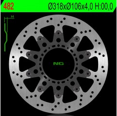 NG TARCZA HAMULCOWA PRZÓD HONDA NSR 125 93-03 PŁYWAJĄCA (318X106X4,0 MM) (6X8,5MM) NA ZAMÓWIENIE