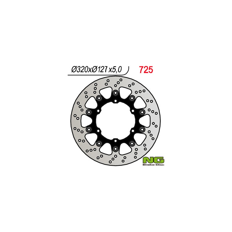 NG TARCZA HAMULCOWA PRZÓD KTM 320 MM SUPERMOTO (320/318x127x5)