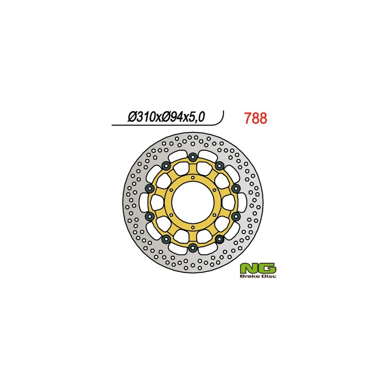 NG TARCZA HAMULCOWA PRZÓD HONDA CBR 1000 RR 04-05, CB 1300 01-10 (310X94X5) (6X65MM) CBR 600RR 03-17, CB 1000R 08-16, CTX 1300 1